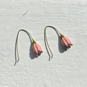 Etsy Handmade Pink Tulip Earrings